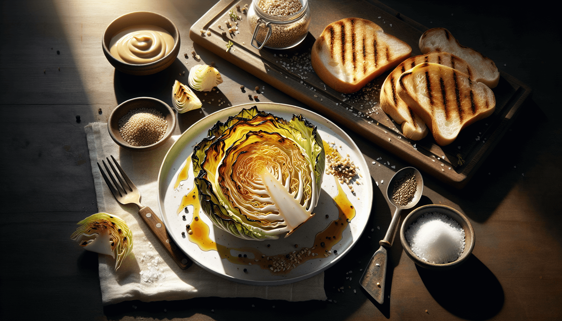 کلم کبابی با طعم سرکه و نمک به سبک رژیمی و سالم